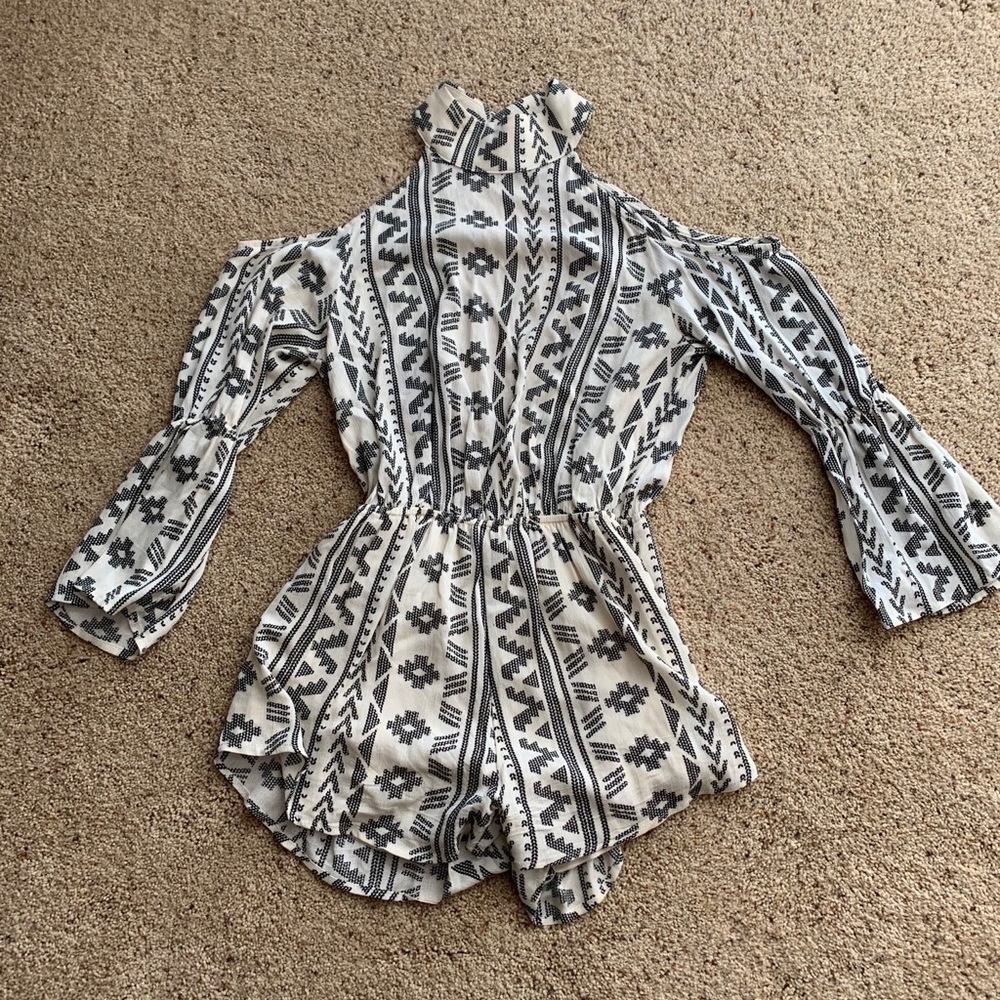 Black and white Romper